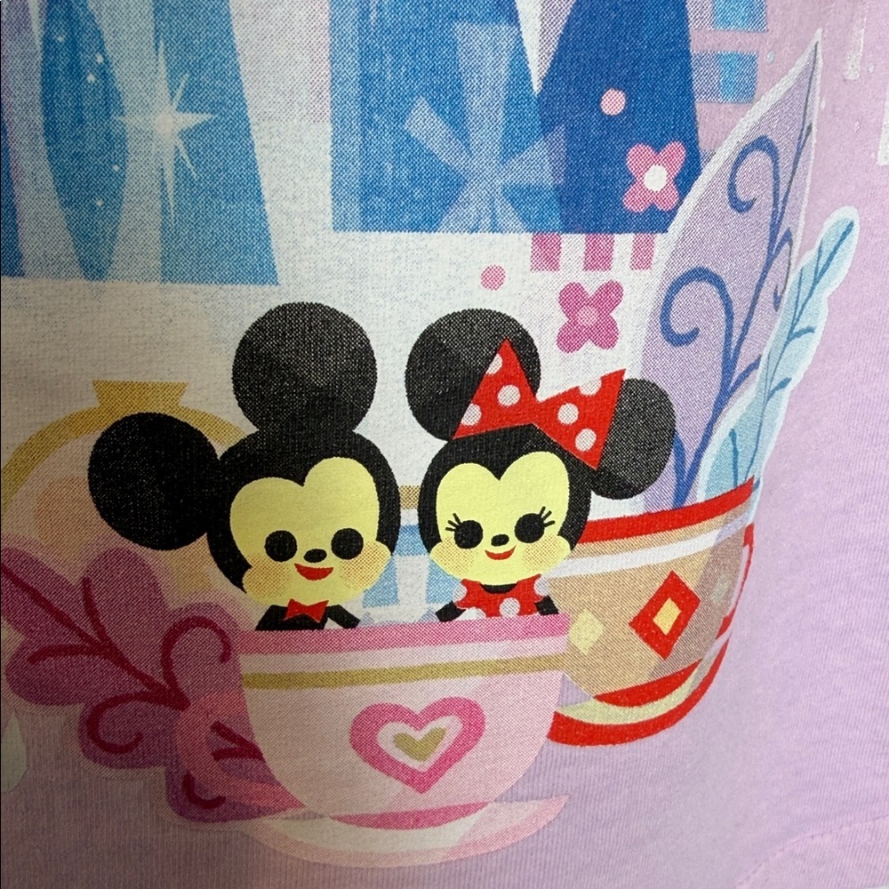 Disneyland Adult Spirit Jersey Joey Chou XL Pink Purple Gradient Fantasyland EUC - Picture 10 of 14